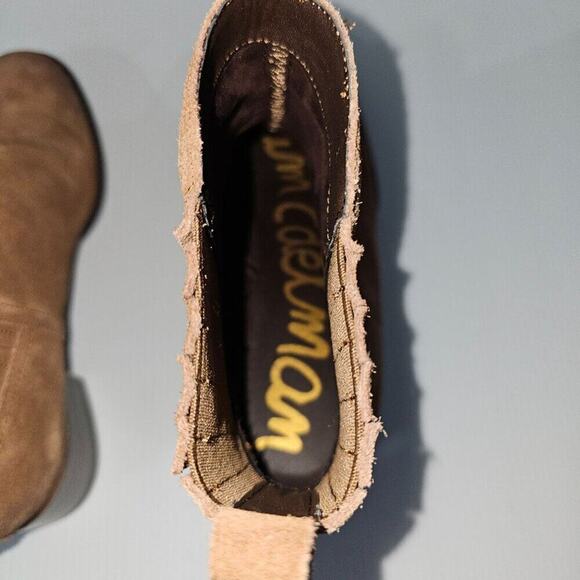 Sam Edelman Kaiti Zip Ankle Bootie Womens 7.5 Brown Suede Low Heel Western NEW - Picture 9 of 13